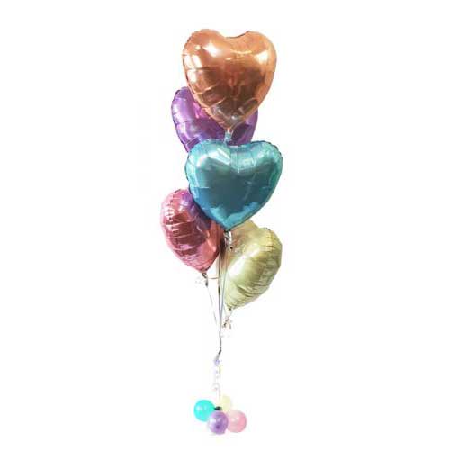 Pastel Hearts Balloon Bouquet